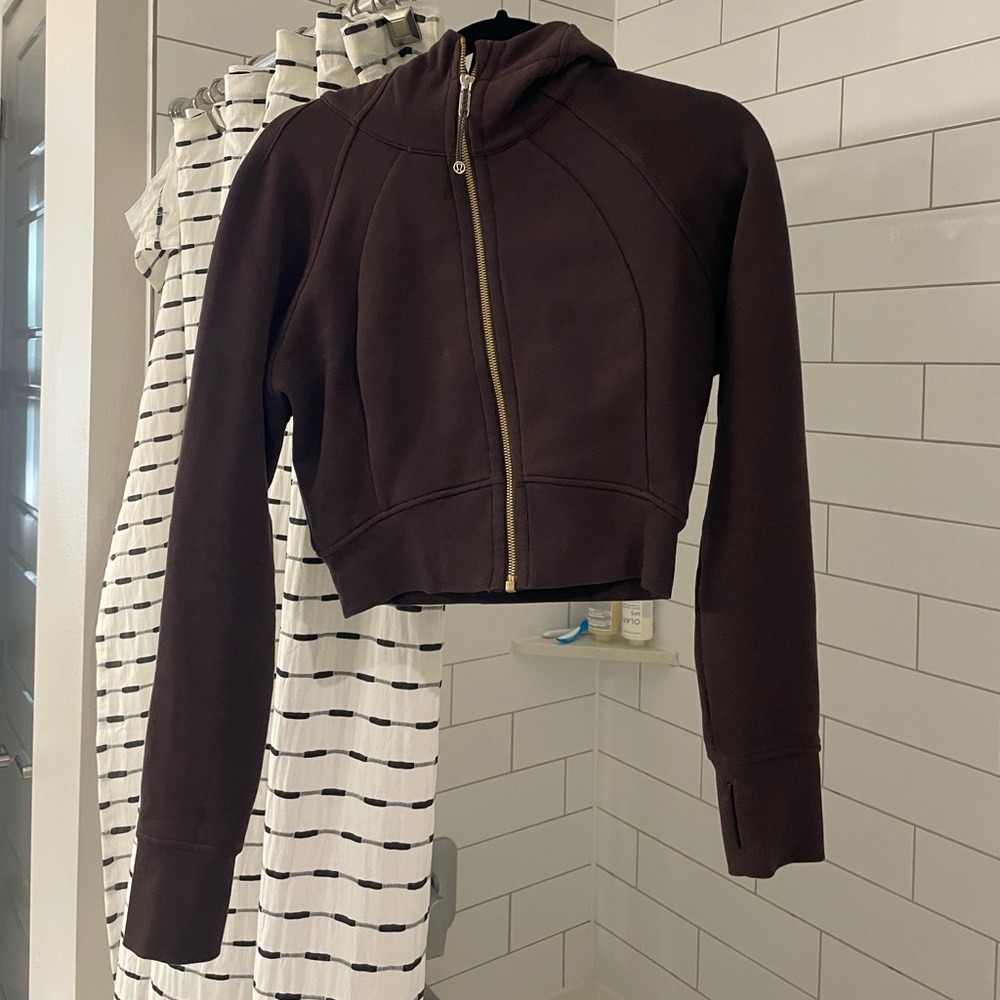 Lululemon cropped jacket espresso